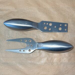 Pair of Crate & Barrel Cheese Knives